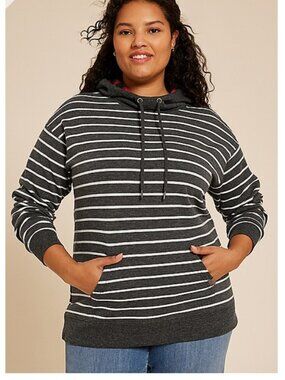 Maurices Homeward Striped Hoodie - 1X